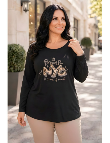 Camiseta NYC Negro Velika - Imagen 1