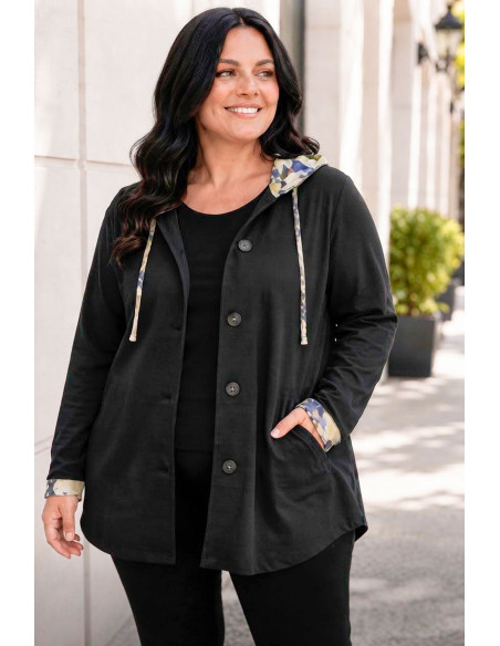 Chaqueta de Punto Nube Cálida Negro Velika - Imagen 1