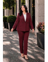 Pantalón Sculpt Crep Elástico Bordeaux Velika