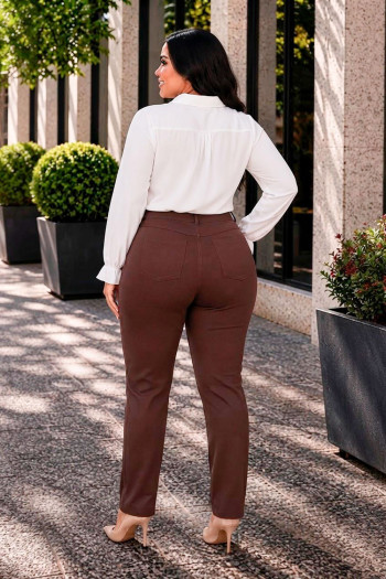 Pantalón Chloé Punto Roma Chocolate Velika - Imagen 2