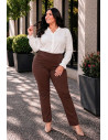 Pantalón Chloé Punto Roma Chocolate Velika