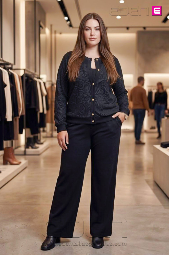 Pantalón Nube Negro Con Alma - Imagen 1