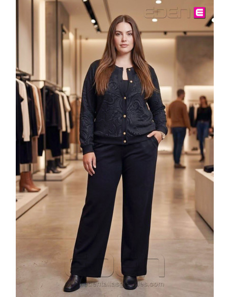 Pantalón Nube Negro Con Alma - Imagen 1