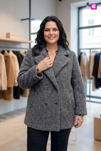 Chaquetón Kiri Negro Tallas Grandes | Edén Moda - Imagen 1