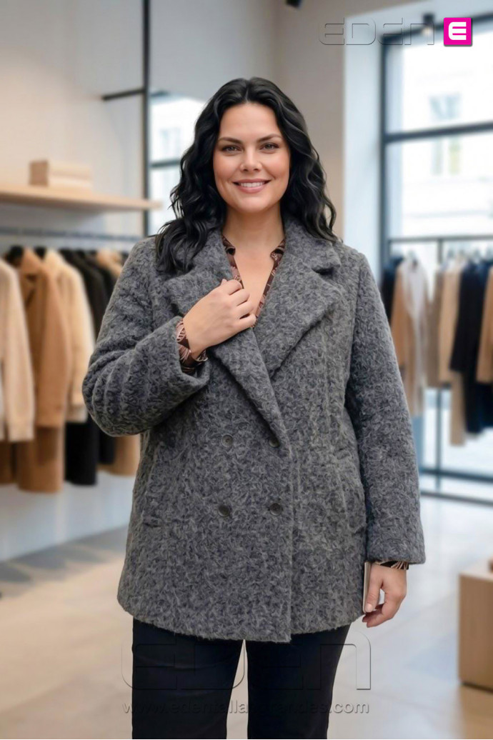 Chaquetón Kiri Negro Tallas Grandes | Edén Moda - Imagen 1