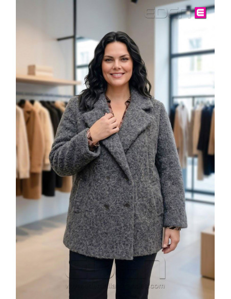 Chaquetón Kiri Negro Tallas Grandes | Edén Moda - Imagen 1