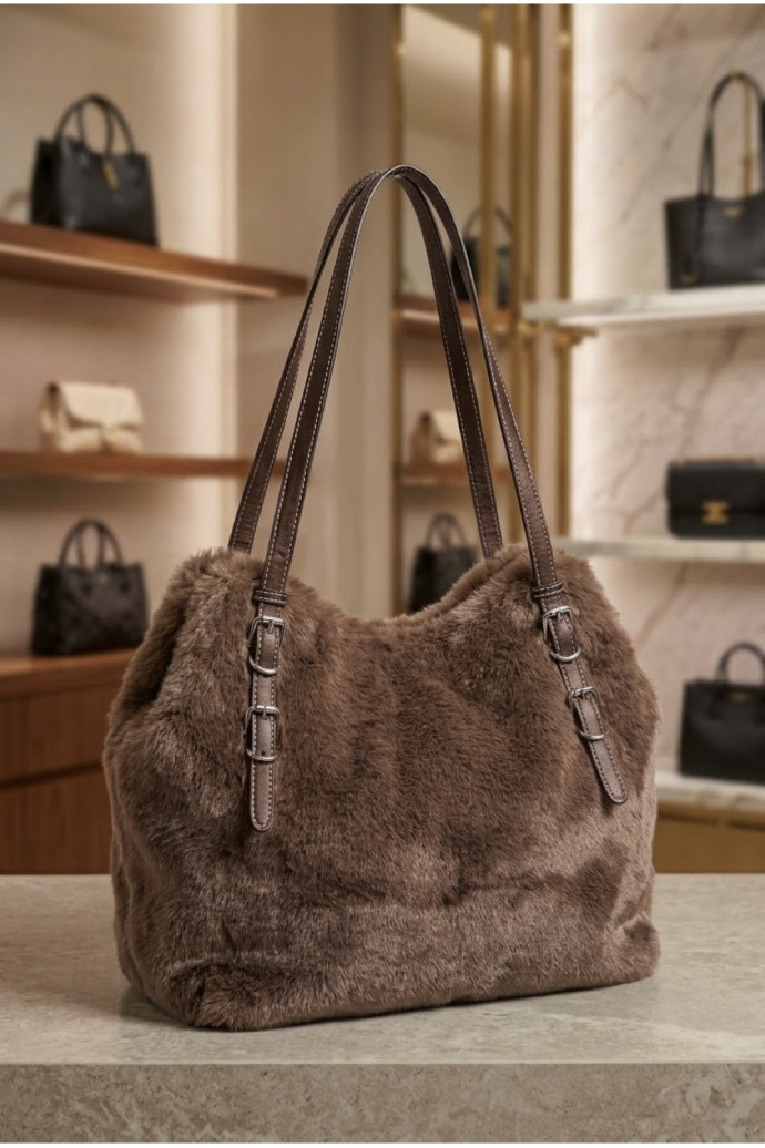 Bolso de Pelo Zibell Coffee | Accesorios Edén Moda - Imagen 1