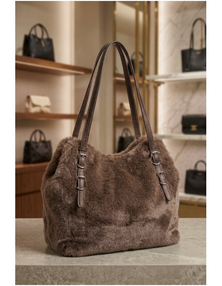 Bolso de Pelo Zibell Coffee | Accesorios Edén Moda - Imagen 1