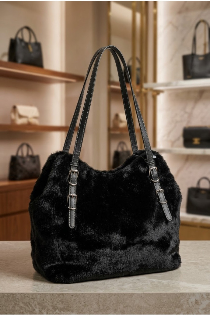Bolso de Pelo Zibell Negro | Accesorios Edén Moda - Imagen 1