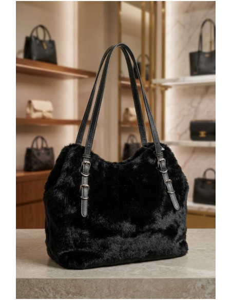 Bolso de Pelo Zibell Negro | Accesorios Edén Moda - Imagen 1