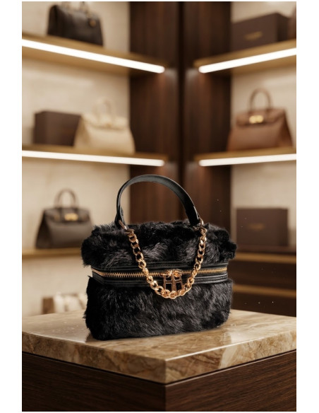 Bolso Pequeño Fluff Negro | Accesorios Edén Moda - Imagen 1