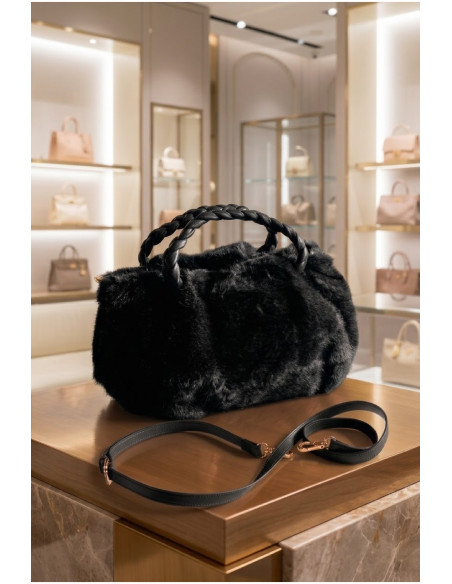 Bolso Pelo Mink Black | Accesorios Edén Moda - Imagen 1