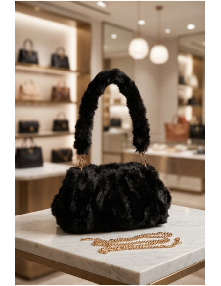 Bolso Pelo Black Soft | Accesorios Edén Moda - Imagen 1