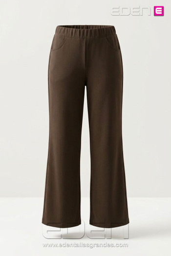 Pantalón Campana Silex Chocolate Isabel G | Edén Tallas Grandes - Imagen 2