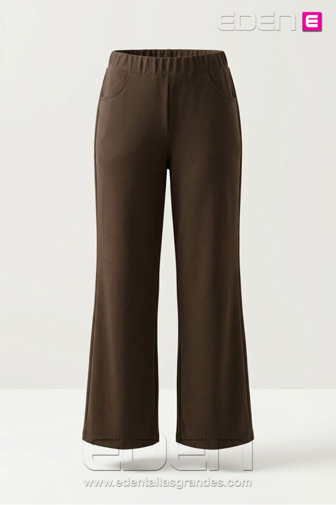 Pantalón Campana Silex Chocolate Isabel G | Edén Tallas Grandes - Imagen 2