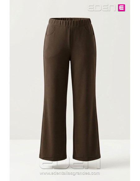 Pantalón Campana Silex Chocolate Isabel G | Edén Tallas Grandes - Imagen 2