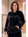 Sudadera Miconia Negro Con Alma | Edén Tallas Grandes