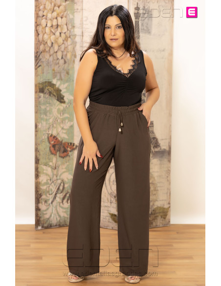 Pantalón Urban Flow Brownie Indra | Edén Tallas Grandes - Imagen 2