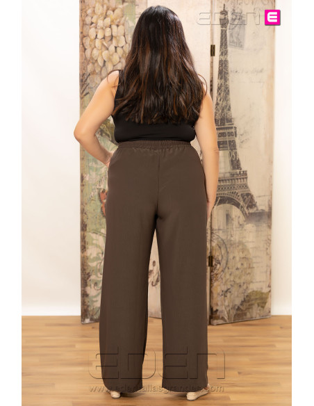 Pantalón Urban Flow Brownie Indra | Edén Tallas Grandes - Imagen 3