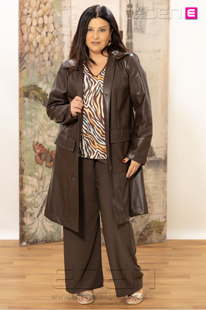Pantalón Urban Flow Brownie Indra | Edén Tallas Grandes - Imagen 1