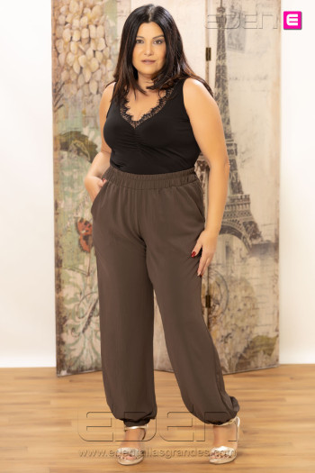 Pantalón Fluido Cargo Brownie Urban Flow | Edén Moda - Imagen 2