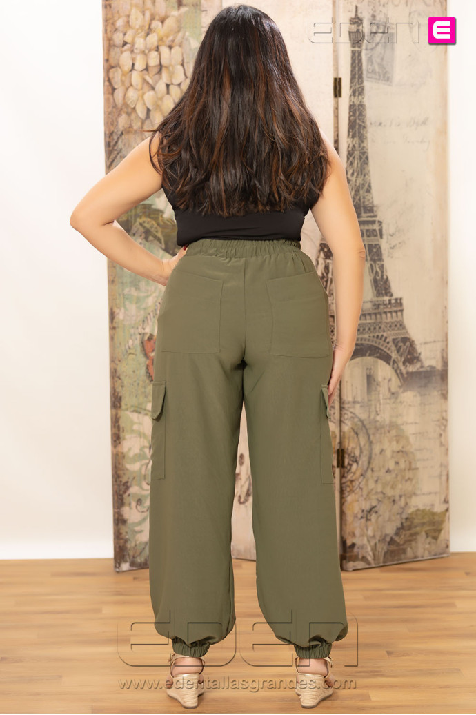 Pantalón Cargo Safari Urban Flow | Edén Tallas Grandes - Imagen 3