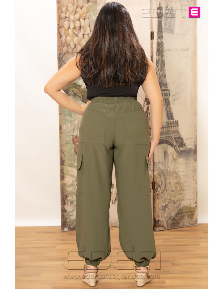 Pantalón Cargo Safari Urban Flow | Edén Tallas Grandes - Imagen 3