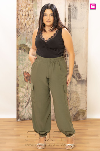 Pantalón Cargo Safari Urban Flow | Edén Tallas Grandes - Imagen 2