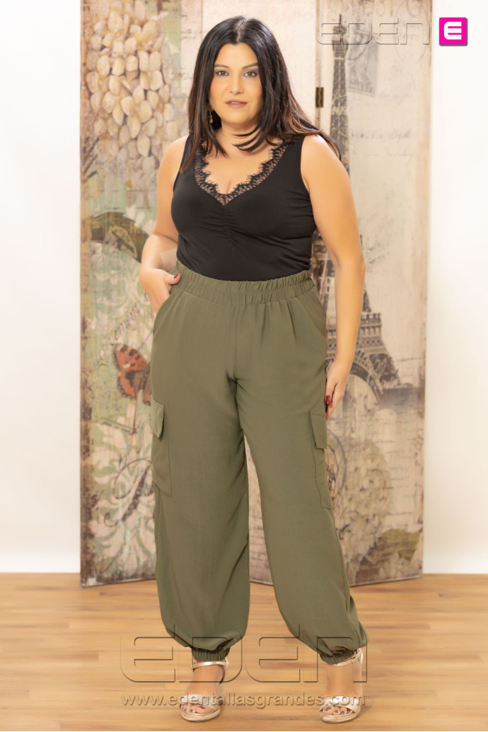 Pantalón Cargo Safari Urban Flow | Edén Tallas Grandes - Imagen 2