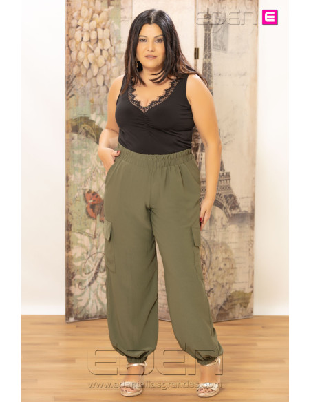 Pantalón Cargo Safari Urban Flow | Edén Tallas Grandes - Imagen 2