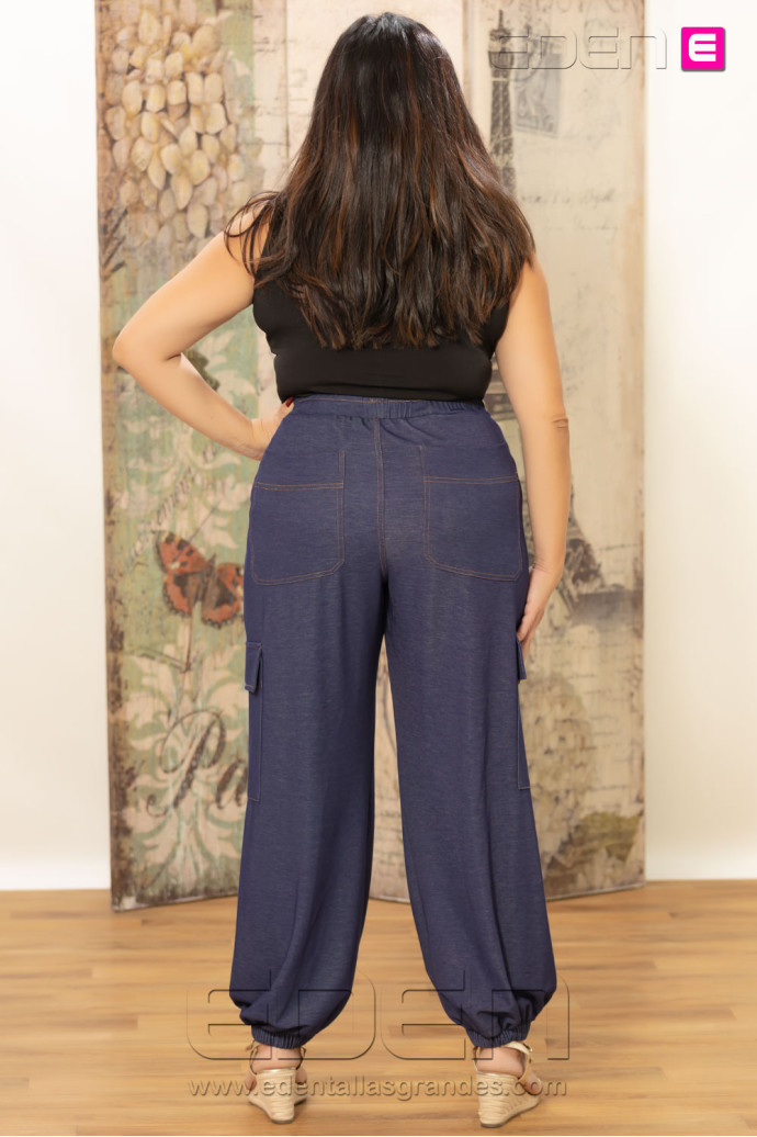 Pantalón Punto Tejano Cargo Urban Flow | Edén Moda - Imagen 3