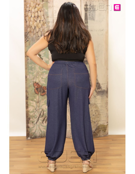 Pantalón Punto Tejano Cargo Urban Flow | Edén Moda - Imagen 3