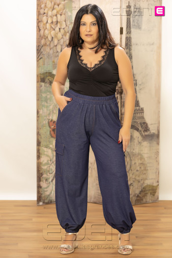 Pantalón Punto Tejano Cargo Urban Flow | Edén Moda - Imagen 2