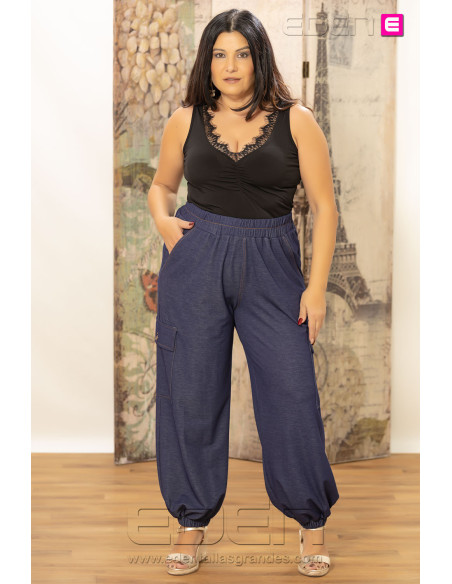 Pantalón Punto Tejano Cargo Urban Flow | Edén Moda - Imagen 2