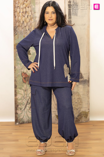 Pantalón Punto Tejano Cargo Urban Flow | Edén Moda - Imagen 1
