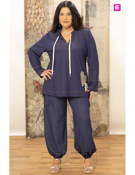 Pantalón Punto Tejano Cargo Urban Flow | Edén Moda - Imagen 1