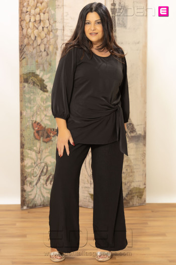 Pantalón Urban Flow Azabache Indra | Edén Tallas Grandes - Imagen 1
