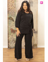 Pantalón Urban Flow Azabache Indra | Edén Tallas Grandes