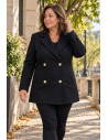 Chaqueta Paño Monaco Negro Velika | Edén Tallas Grandes