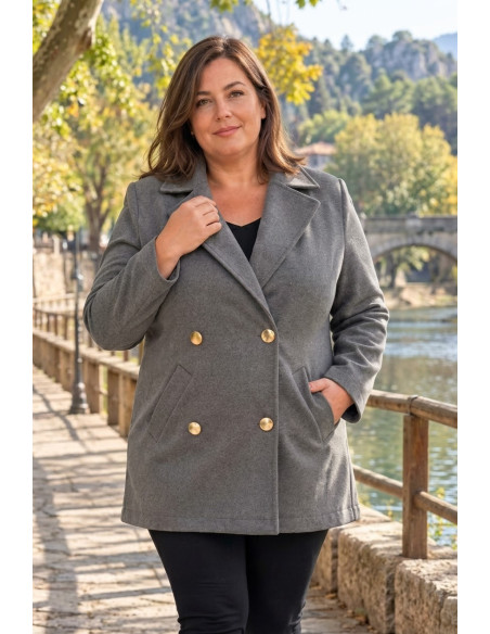 Chaqueta Paño Monaco Silver Velika | Edén Tallas Grandes - Imagen 1