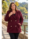 Chaqueta Paño Monaco Merlot Velika | Edén Tallas Grandes