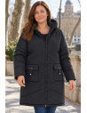 Chaquetón Essenza Negro Velika | Edén Tallas Grandes