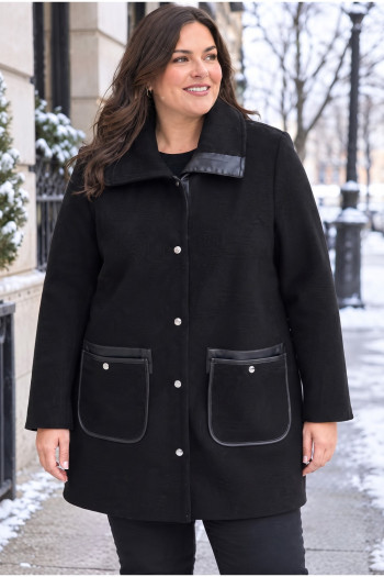 Chaquetón Madison Negro Velika | Edén Tallas Grandes - Imagen 1
