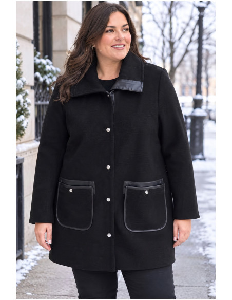 Chaquetón Madison Negro Velika | Edén Tallas Grandes - Imagen 1