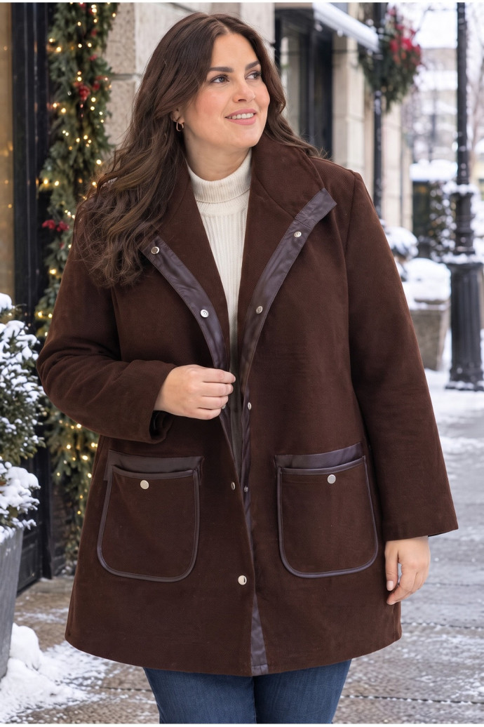 Chaquetón Madison Moka Velika | Edén Tallas Grandes - Imagen 1