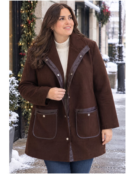 Chaquetón Madison Moka Velika | Edén Tallas Grandes - Imagen 1