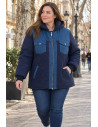 Chaquetón Urban Chic Azul Jeans Velika | Edén Tallas Grandes