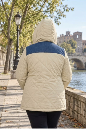 Chaquetón Urban Chic Ecru Velika | Edén Tallas Grandes - Imagen 2