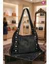 Bolso Ante Wild Fringe Negro | Edén Tallas Grandes
