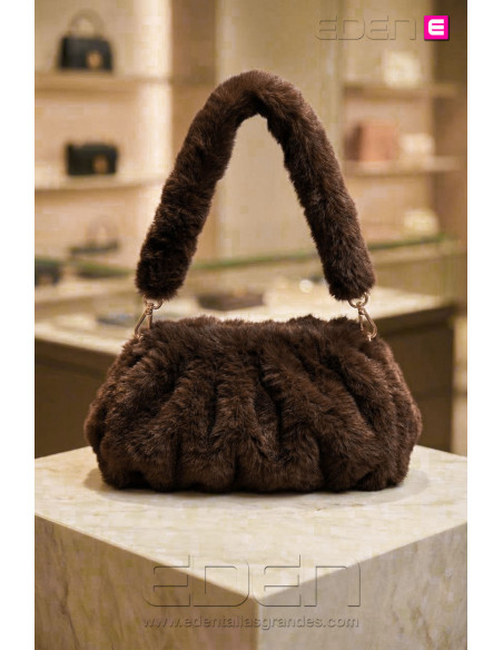 Bolso Pelo Coffe Soft | Accesorios Edén Moda - Imagen 1